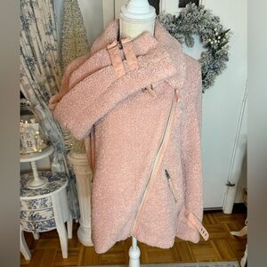 Guess Soft Pink Sherpa Jacket